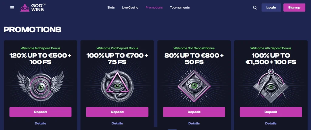 god of wins casino bonus
