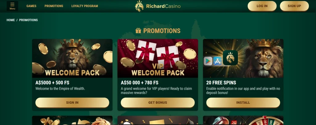richard casino bonus